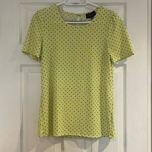Women’s short sleeved top with polka dots
